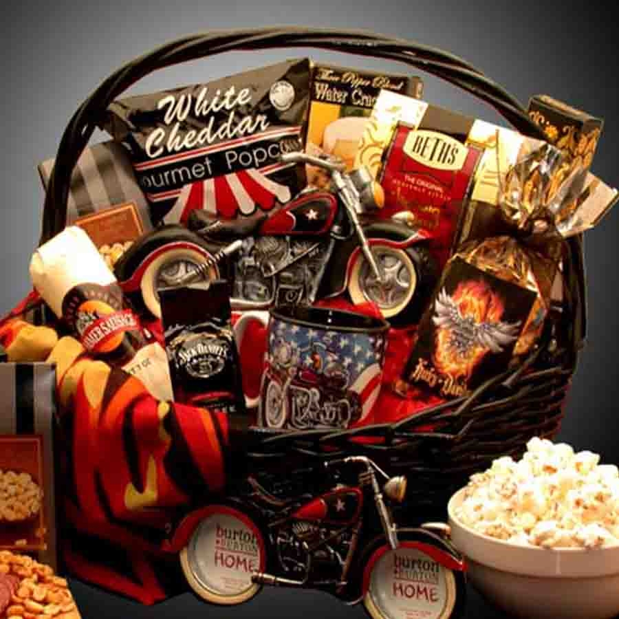 Motorcycle Man Gift Basket Gifts For Bikers Arttowngifts Com