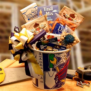 Working Man's Gift Bucket w 25 Gift Card - A Perfect Fathers Day Gift!