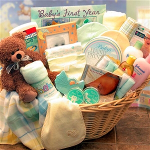Welcome Home Deluxe Baby Basket - Everything Baby Needs is Here