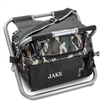 Personalized Camo Folding Chair with Cooler