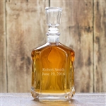 Personalized Two Lines Accented Liquor Glass Decanter
