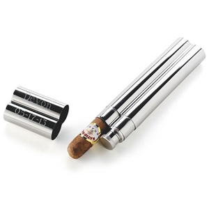 Stainless Steel Cigar Case and Flask | Cigar Case | Flask Gift Set