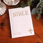 Personalized White Laser Engraved Bible