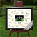 Holds your photo. Works as a guest book.