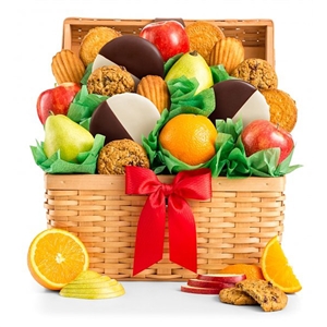 Sweet Indulgence Gift Basket-Delight them with the sweet gift of fresh fruit and decadent cookies!
