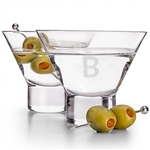 Personalized Stemless Martini Glasses