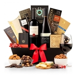 Two Bottles of Red Wine and Tons of Gourmet Foods Gift Basket