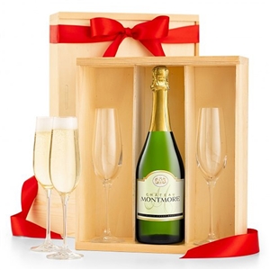 Fine Champagne Choice with Signature Crate and Two Champagne Flutes