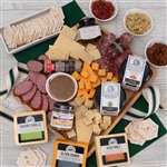 Gourmet Meat and Cheese Gift Platter on a Bamboo Tray