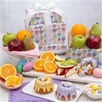 Easter Fruit and Bundt Cake Gift Tower