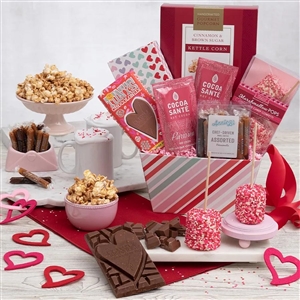 With Love Chocolate and Caramel Valentine Gift Basket