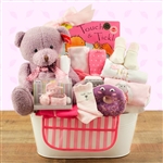 It's a Girl Gift Basket with Baby Essentials