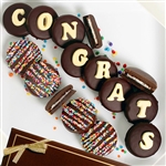 Congratulations Chocolate Covered Oreo Cookies