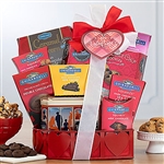 Heart Shaped Box filled with Ghirardelli Chocolate Varieties