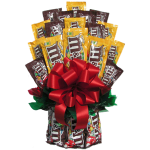 M&M Candy Bouquet makes a tasteful gift for M&M lovers.