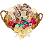 Large Confetti Celebration Gourmet Gift Basket - Gourmet bakery treats to make any celebration sweeter