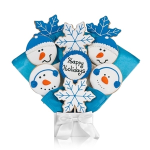 Winter Theme Cookie Bouquet - Blue