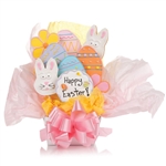 Easter Cookie Bouquet comes in 5, 7, 9 or 12 piece arrangement of Easter Sugar Cookies.