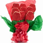 Red Roses Cookie Bouquet, Choose our 5, 7, 9 or 12 piece arrangement of Rose Sugar Cookies.