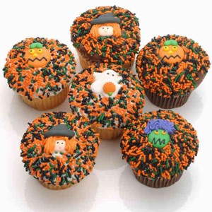 Box of 6 Halloween Decorated Fresh Cupcakes
