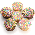 Gift box of 6 Confetti Gourmet Cupcakes in your choice of cake flavors and icing.