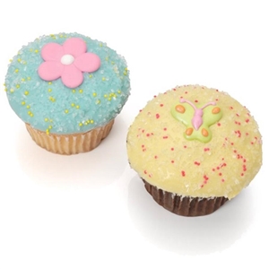 Gift box of 6 Spring decorated made fresh to order Gourmet Cupcakes in your choice of cake flavor and frosting.