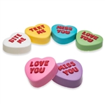 Conversation Hearts of Chocolate Dipped Oreos