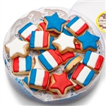 Iced Sugar Shortbread Cookies Decorated with Patriotic Theme