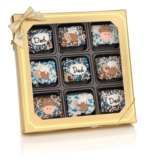 Fathers Day Chocolate Dipped Mini Crispy Rice Bar - Oreo Cookies dipped in a variety of high quality Belgian Chocolates.