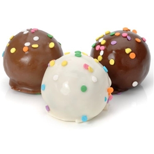 Confetti Truffle Cake Bons - Handmade truffle cakes in your choice of flavors and dips!