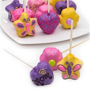 Cake Pops decorated in pastel colors in your choice of cake flavor and design
