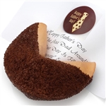 Milk Chocolate Dipped Giant Fortune Cookie embellished with milk chocolate sprinkles with customized fortune
