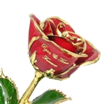 Personalized Color Rose with Gold Trim - Add A Message and Choose Colors