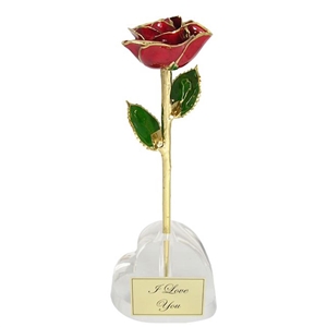 Crystal Heart Shaped Bud Vase Made for One Everlasting Rose