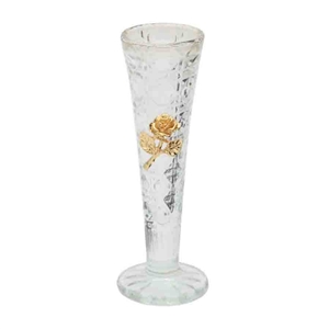 Crystal Vase with Rose Emblem