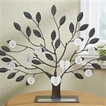 Personalized Family Tree Stand with Silver Personalized Plate