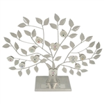 All Silver Personalized Family Tree Stand