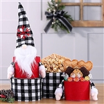 Buffalo Plaid Gnome Christmas Gift Tower