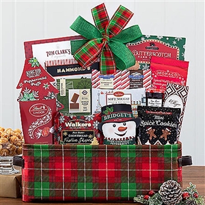 Christmas Plaid Gourmet Gift Basket