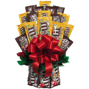 M&M Candy Bouquet makes a tasteful gift for M&M lovers.